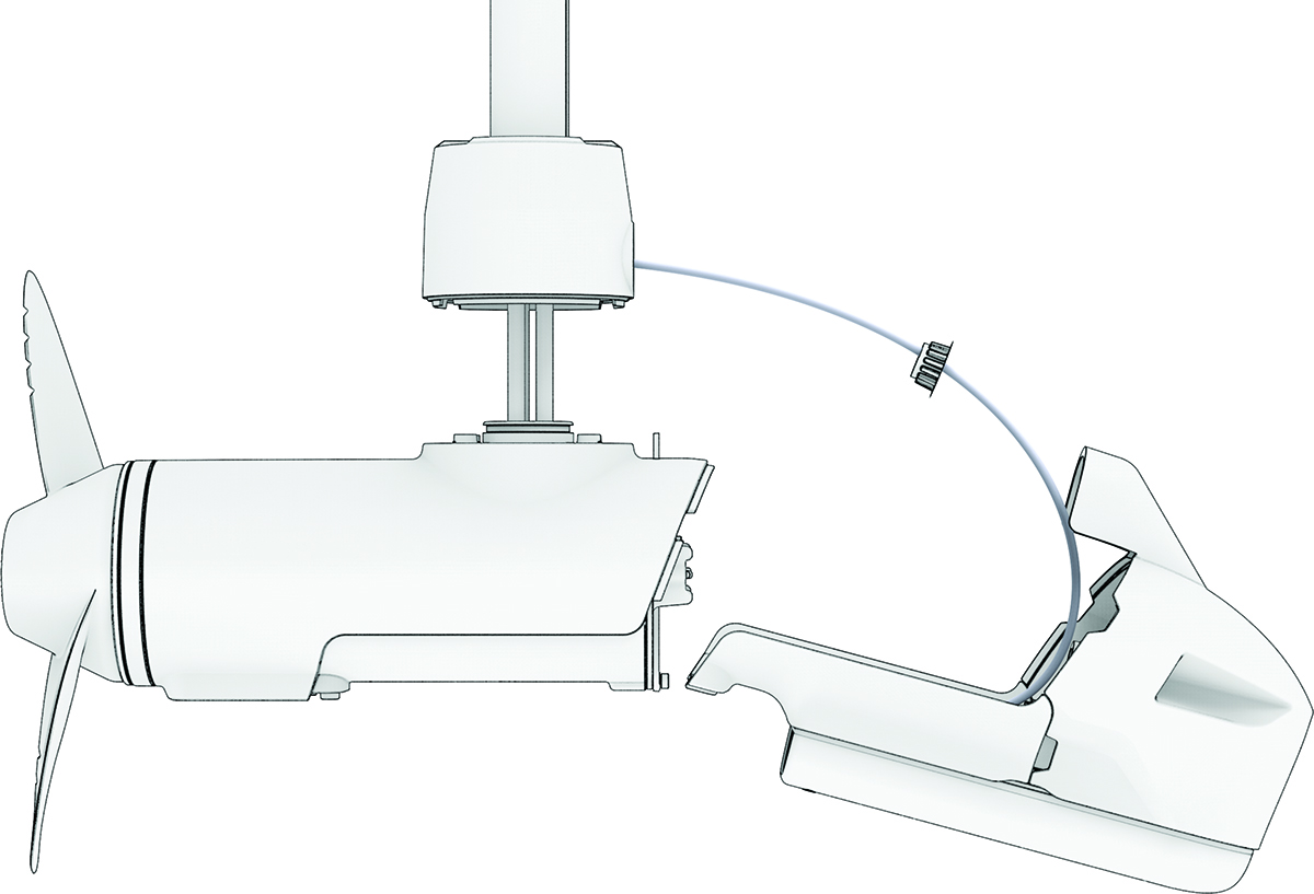 Exploded view of the drive motor and shaft with callout