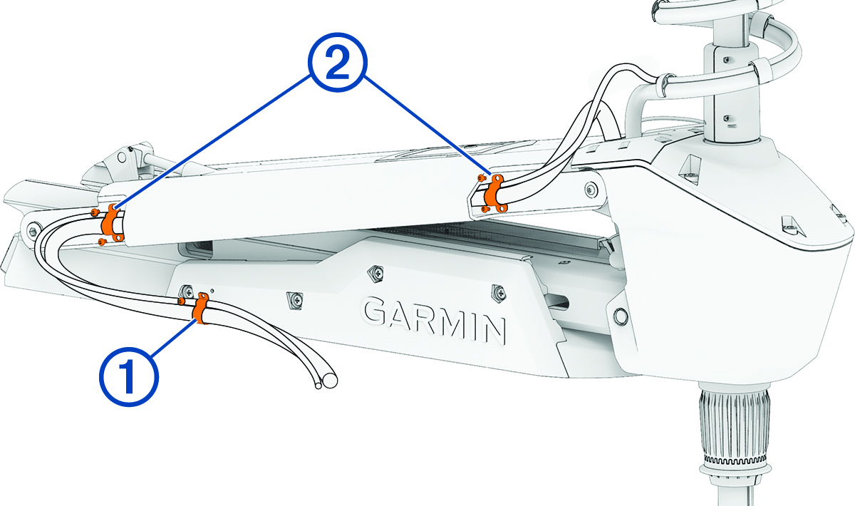 Cable clamp locations with callouts