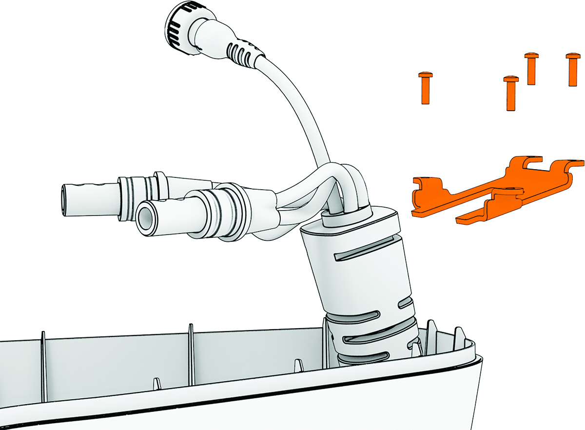 Removing the coil cable from the shaft cap