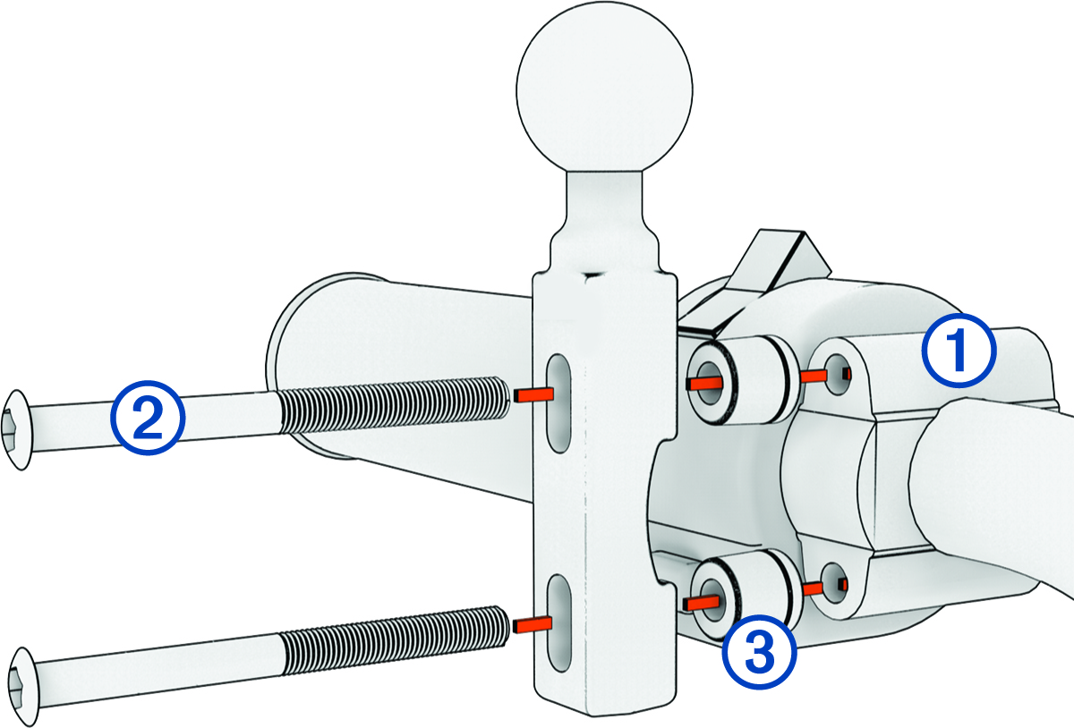 Image of the handlebar base connecting to the clutch clamp