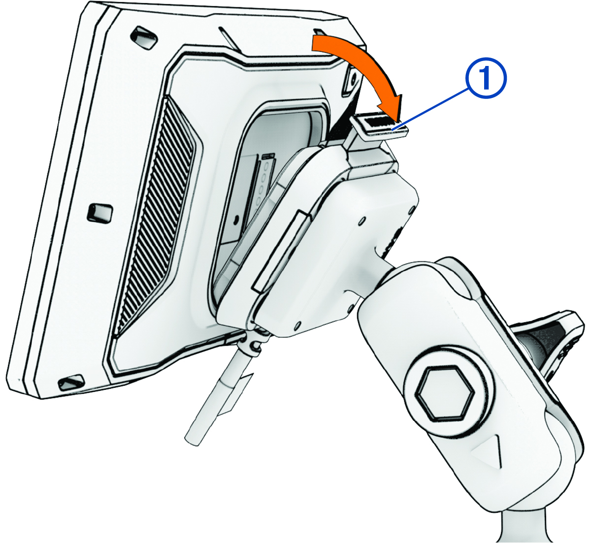 Device placement in the mount with a callout