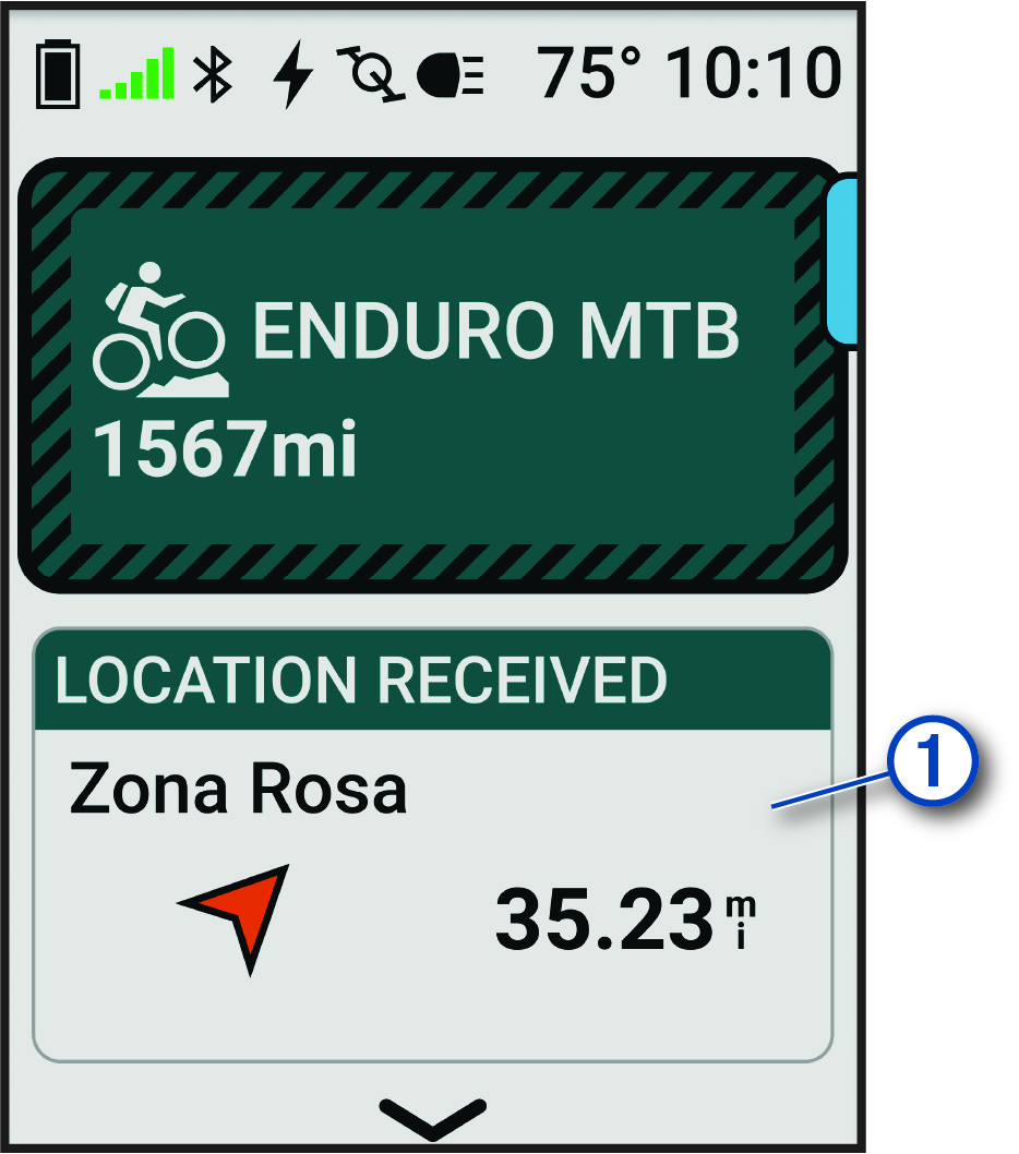 Kezdőképernyő helyadatokkal és jelölésekkel