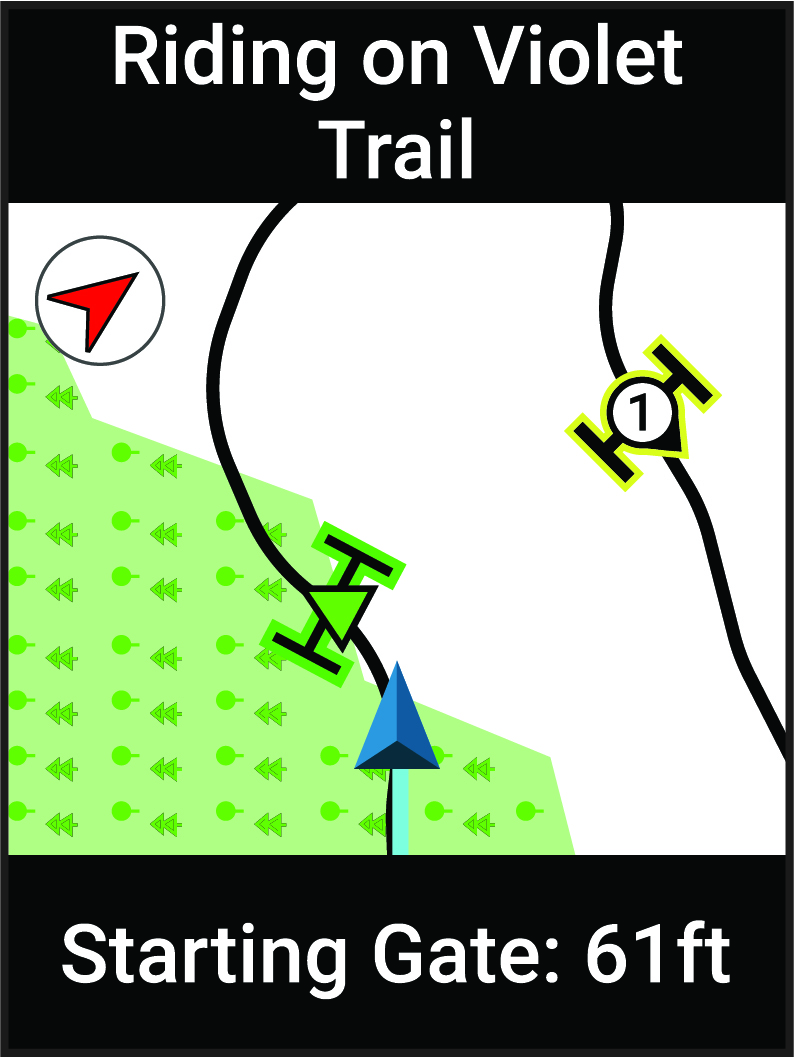 Térkép időmérő kapukkal és időzítővel