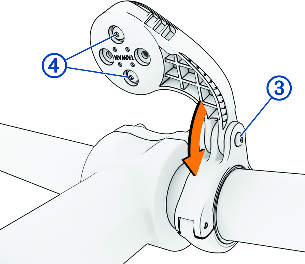 Hegyi kerékpáros tartó, jelölésekkel