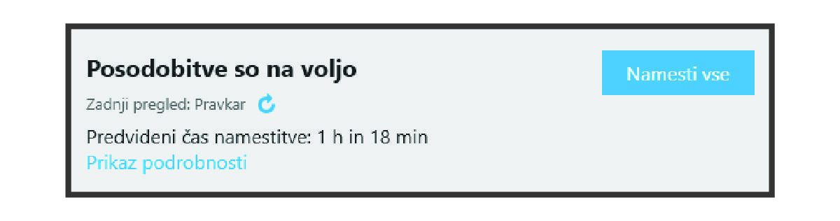 Posodobitev je na voljo v programu Garmin Express