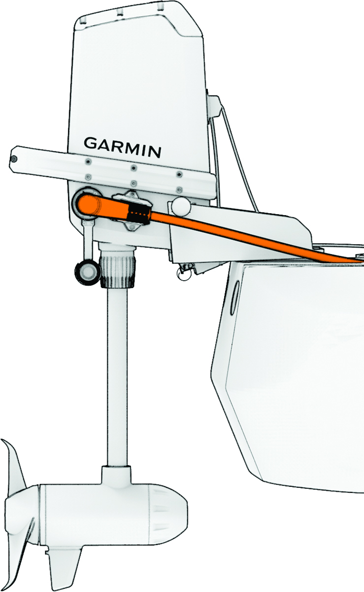 Motor with power cable connected