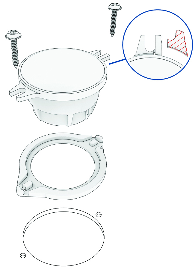 Exploded view of the CF-275smt device mounting option number 2