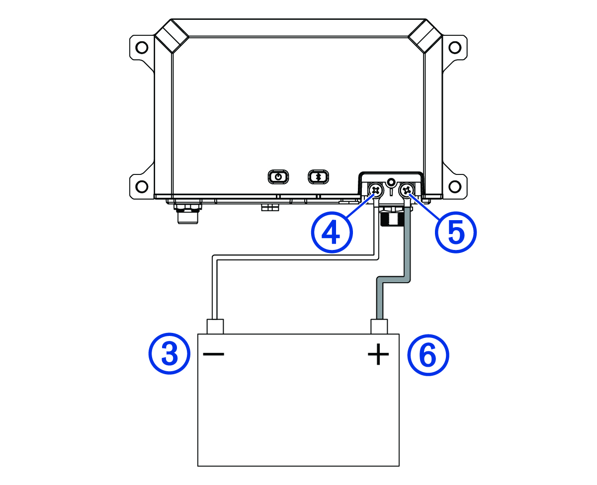Device power wiring with callouts