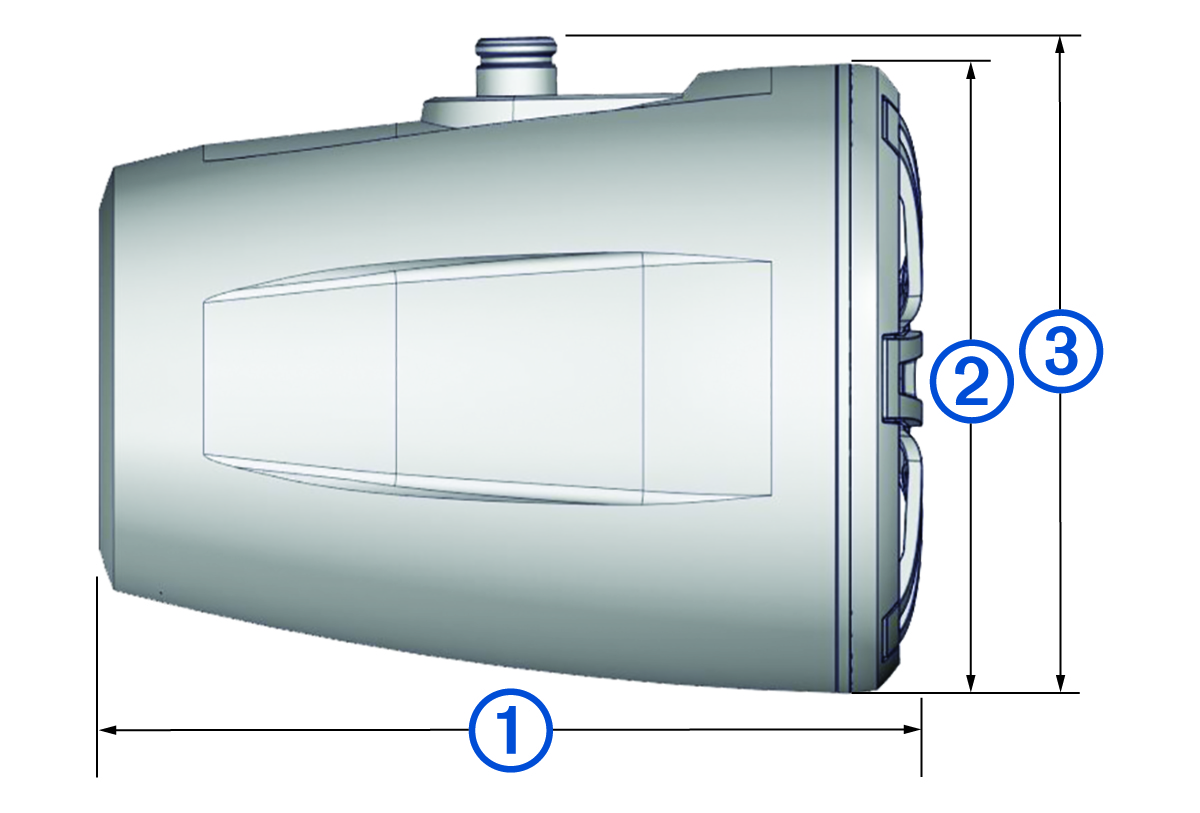 Speaker dimensions with callouts