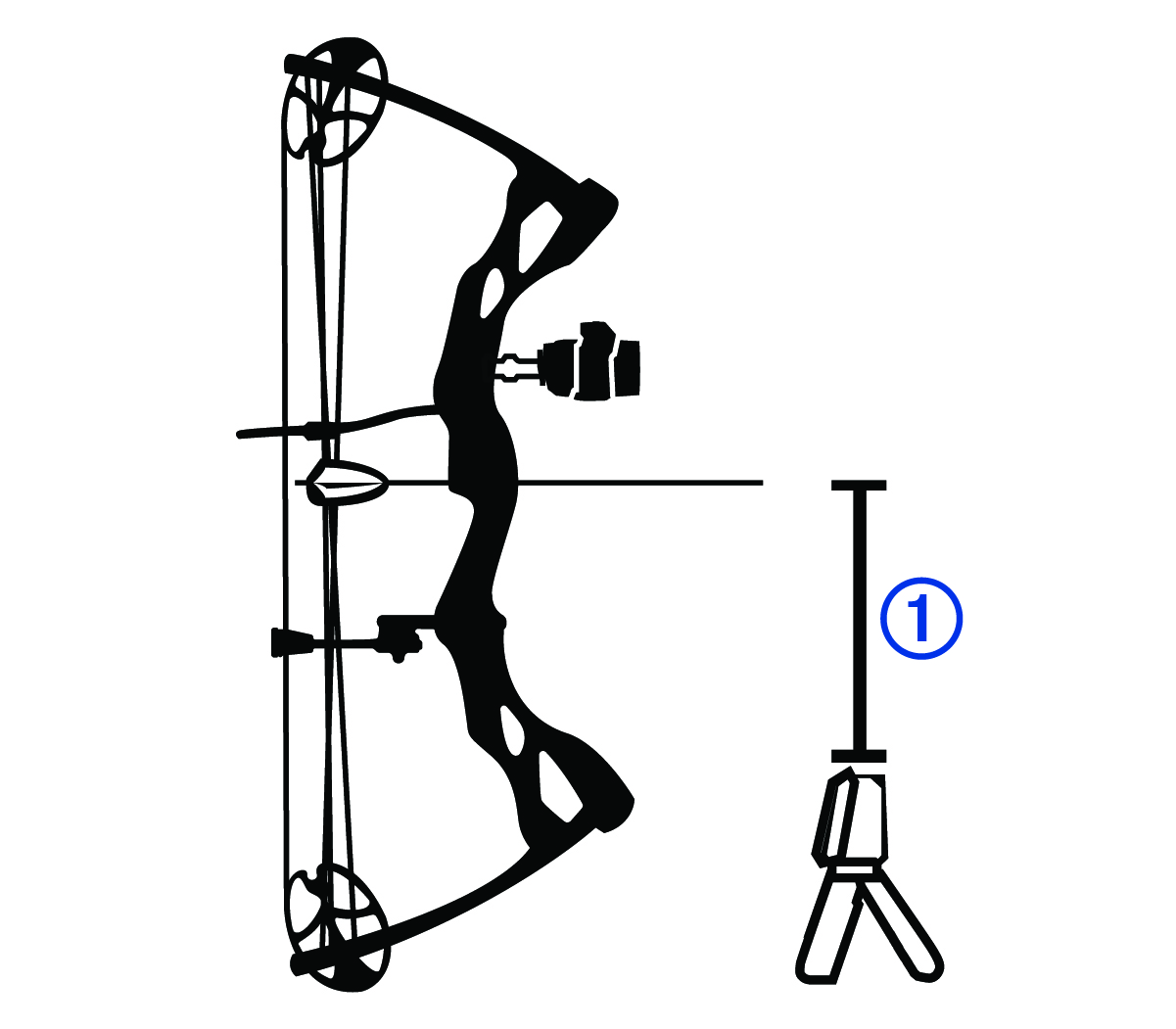 Bow alignment diagram with a callout