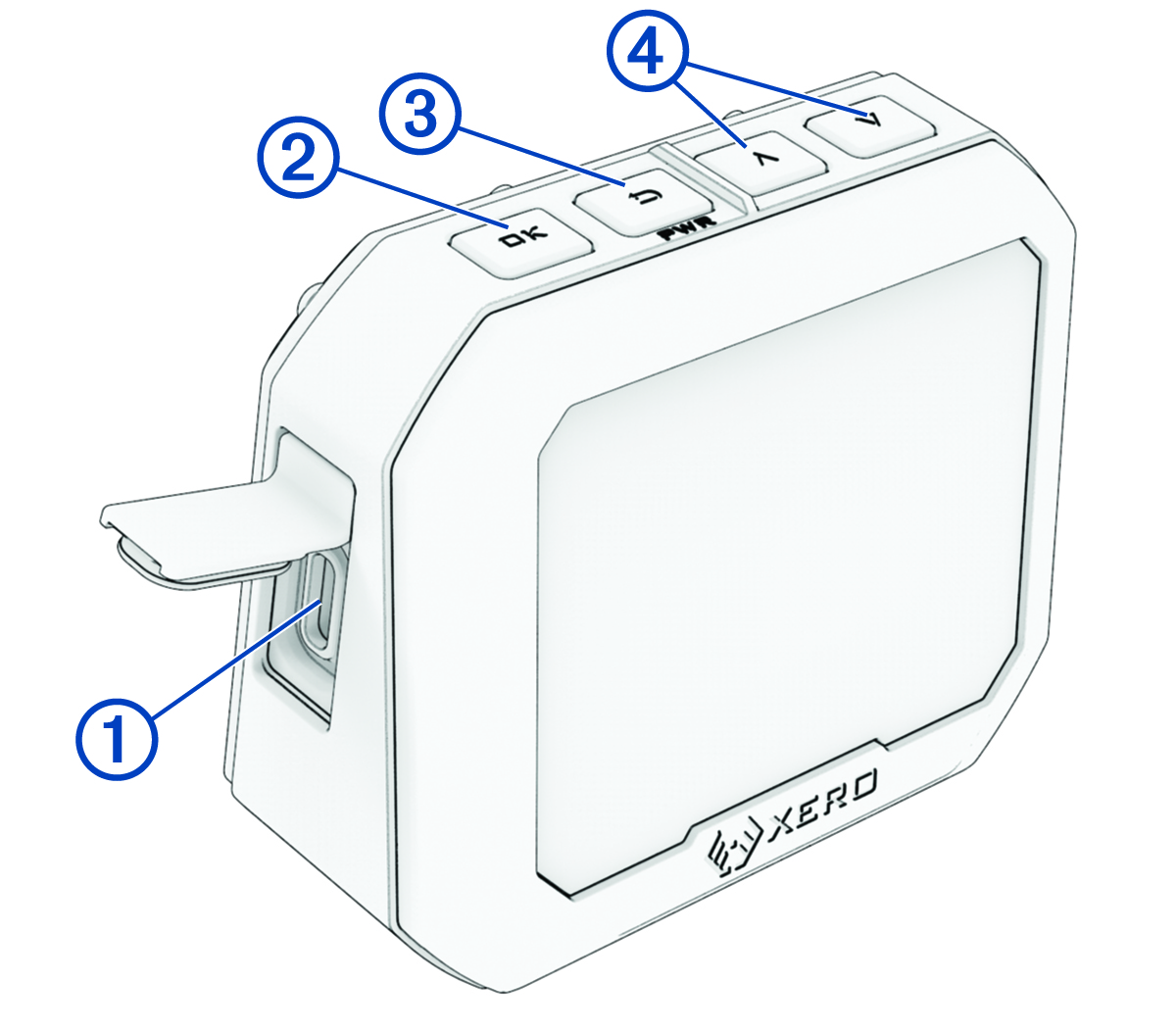 Line drawing of the device with callouts