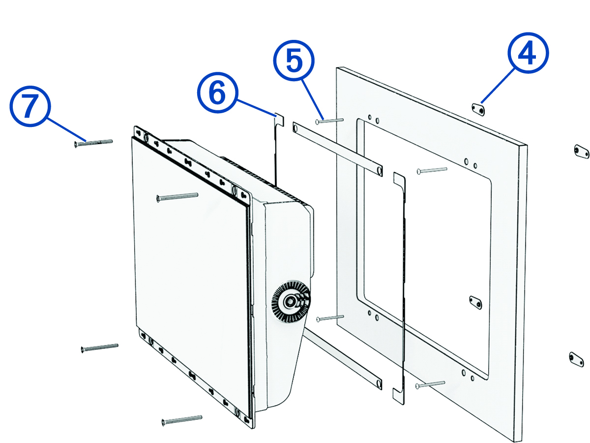 Device flush-mount installation with callouts