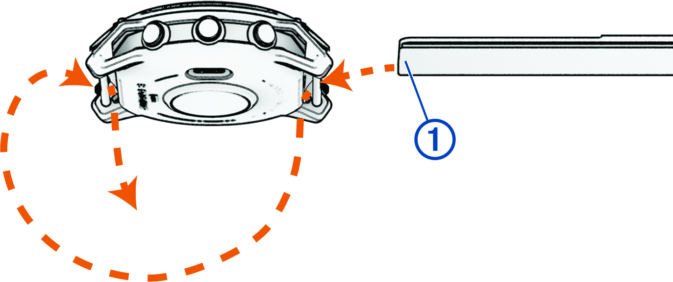 Installing the watch band with callout