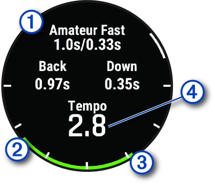 Swing tempo information with callouts