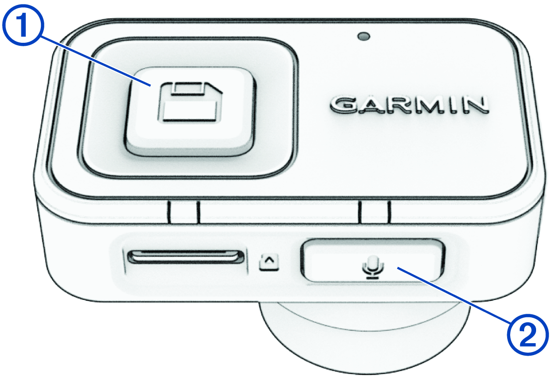 Back view of the device with callouts