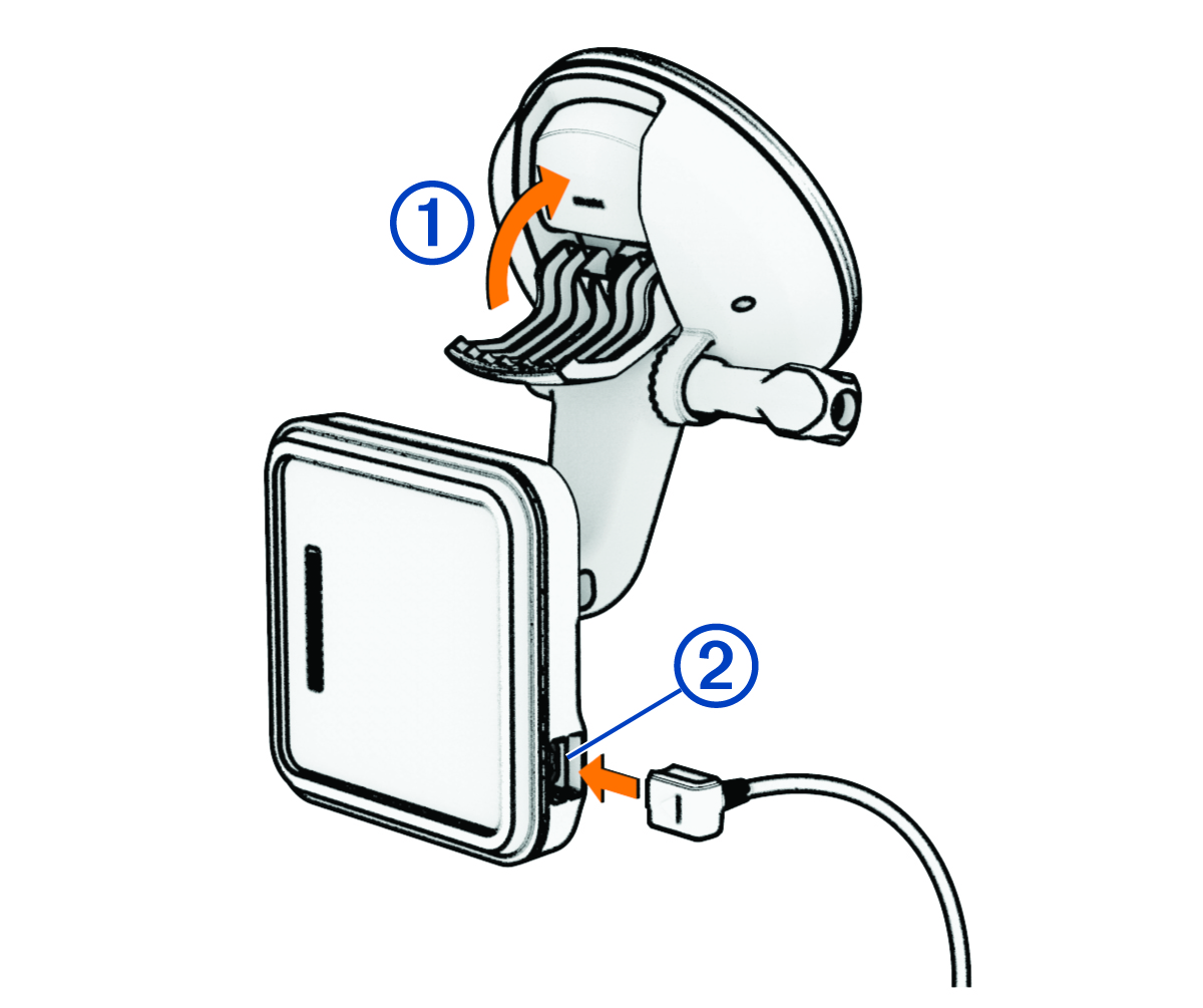 Device mounting to the windshield with callouts