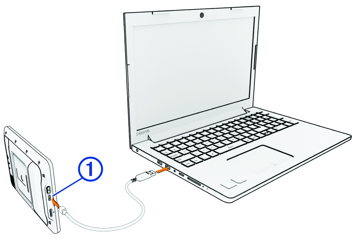 Device connecting to a computer with a callout