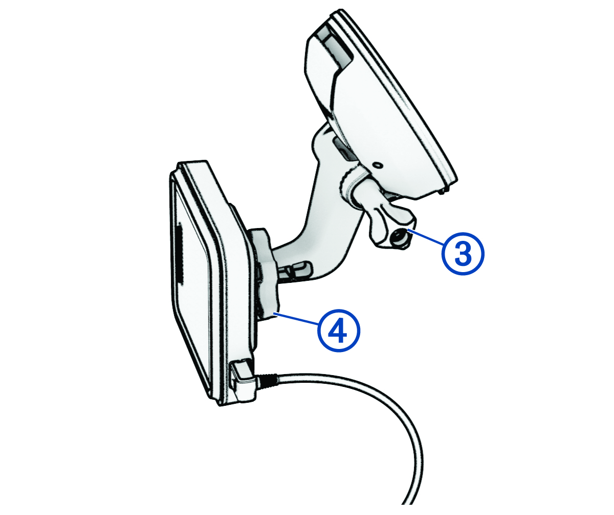 Mount adjustment points with callouts