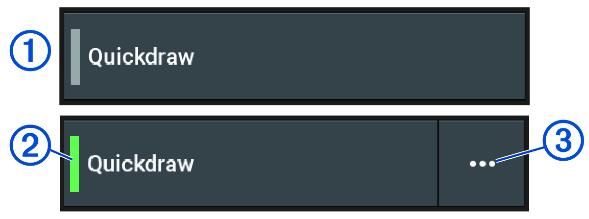 Menu buttons with callouts