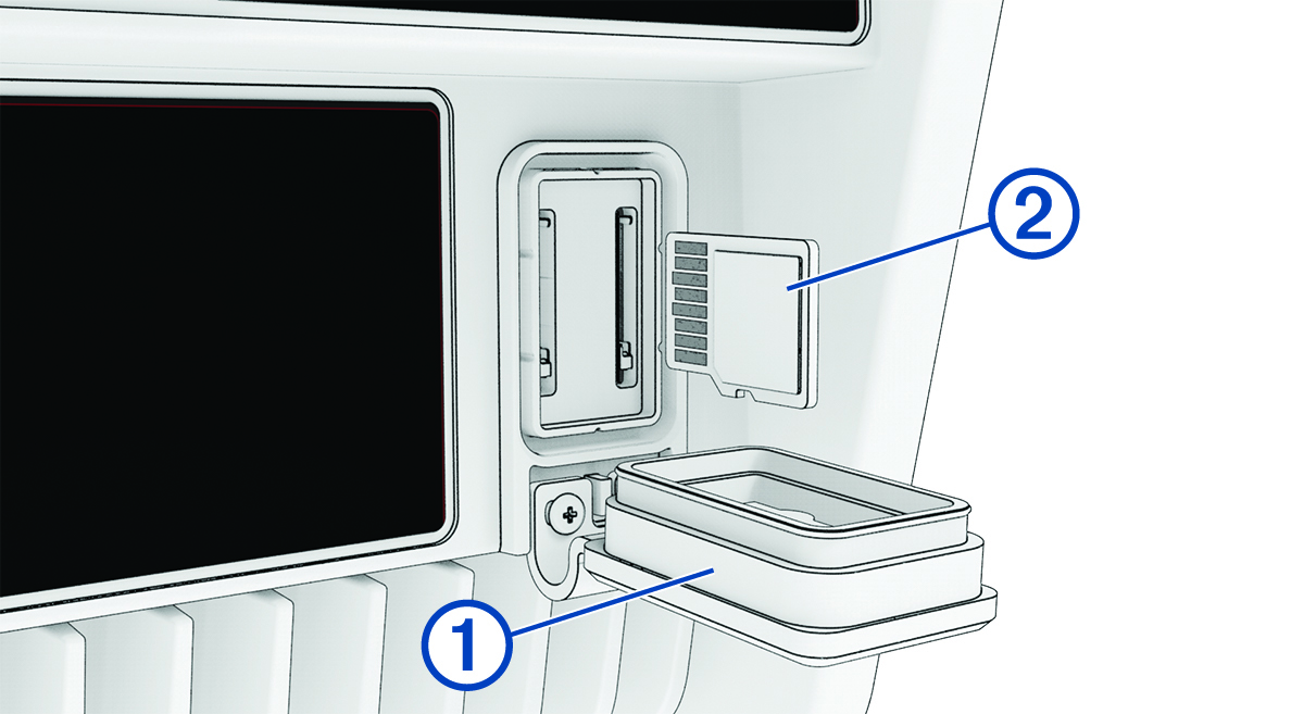 Memory card insertion with callouts
