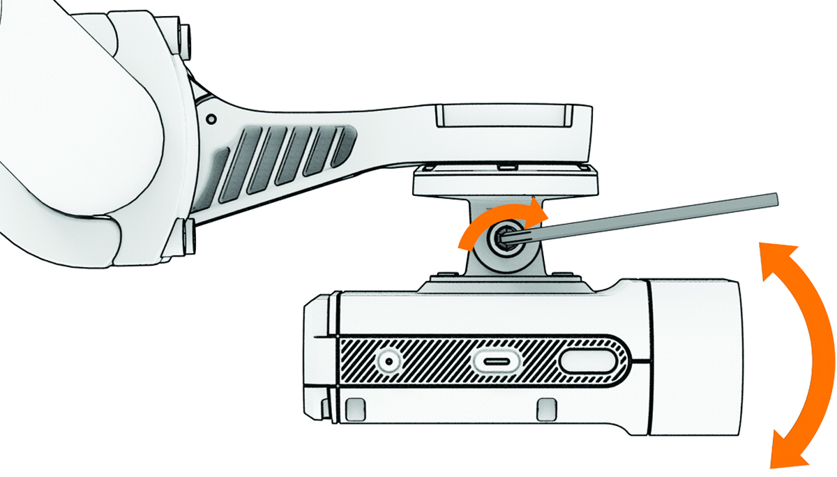 Out-front mount with adapter and device installed