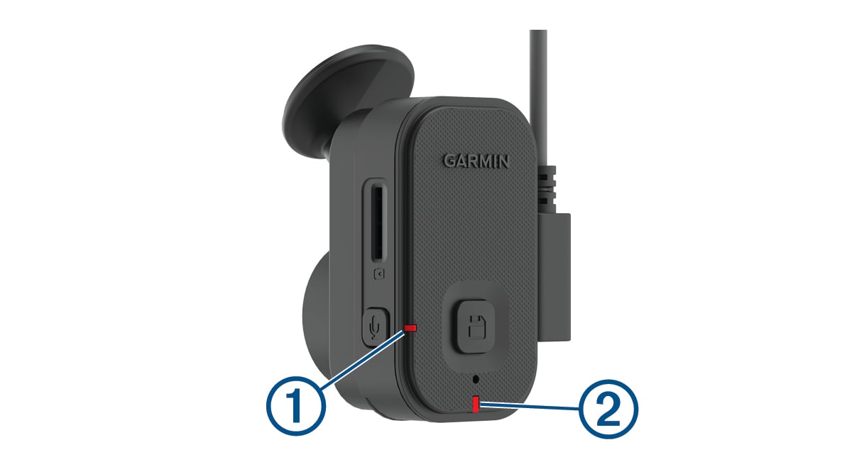 Garmin Dash Cam Mini 2 - Status LEDs