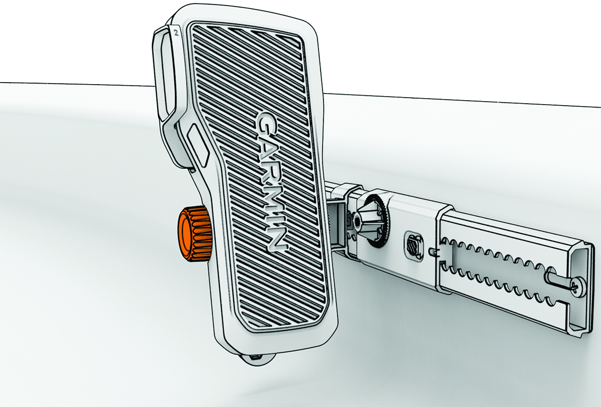 Installing the pedal on the rail