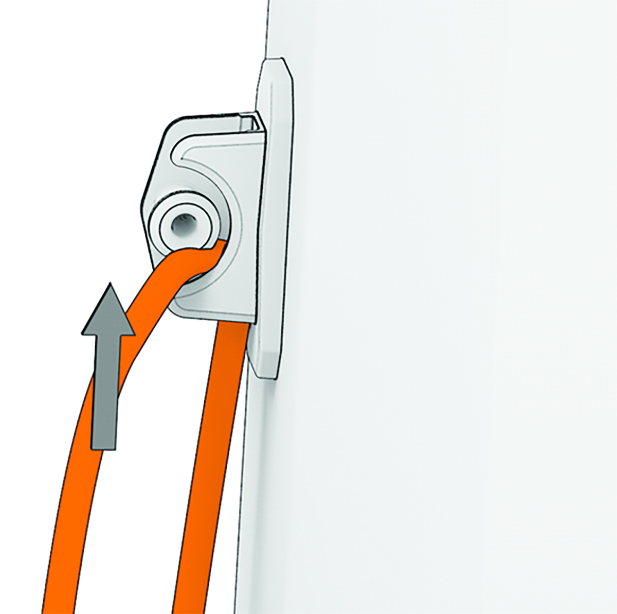 Installing the rope in the eyelet