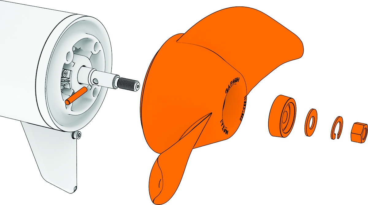 Exploded vieww of propeller