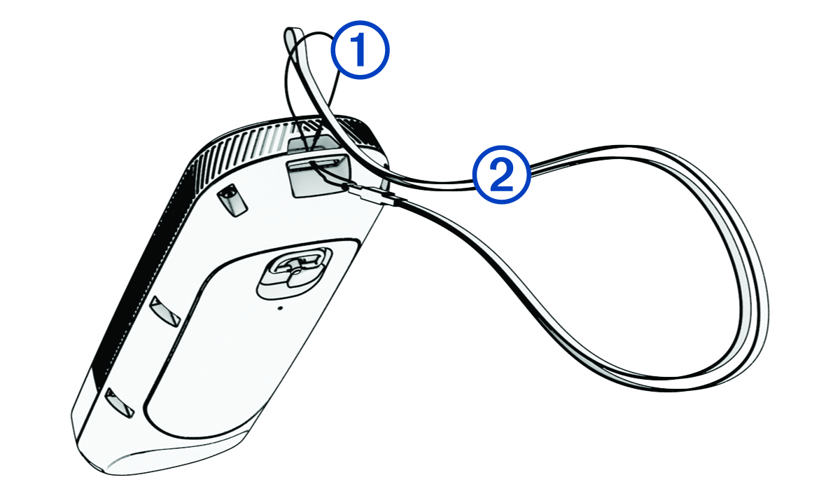 Remote control lanyard installation with glyphs