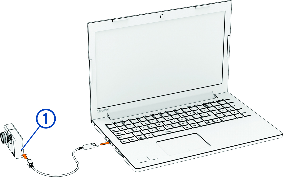 Device connecting to a computer with a callout