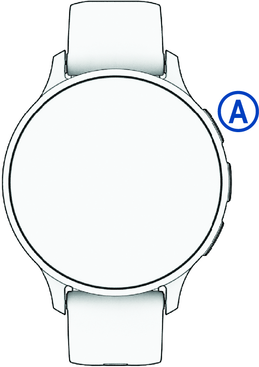Front view of the watch with a callout