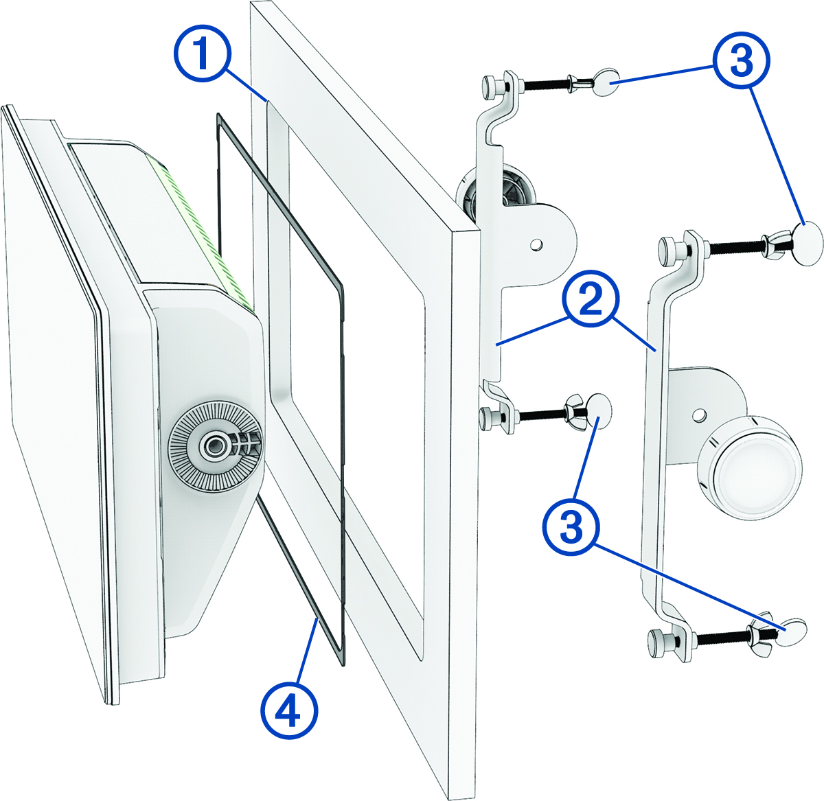 Device flush-mount installation with callouts