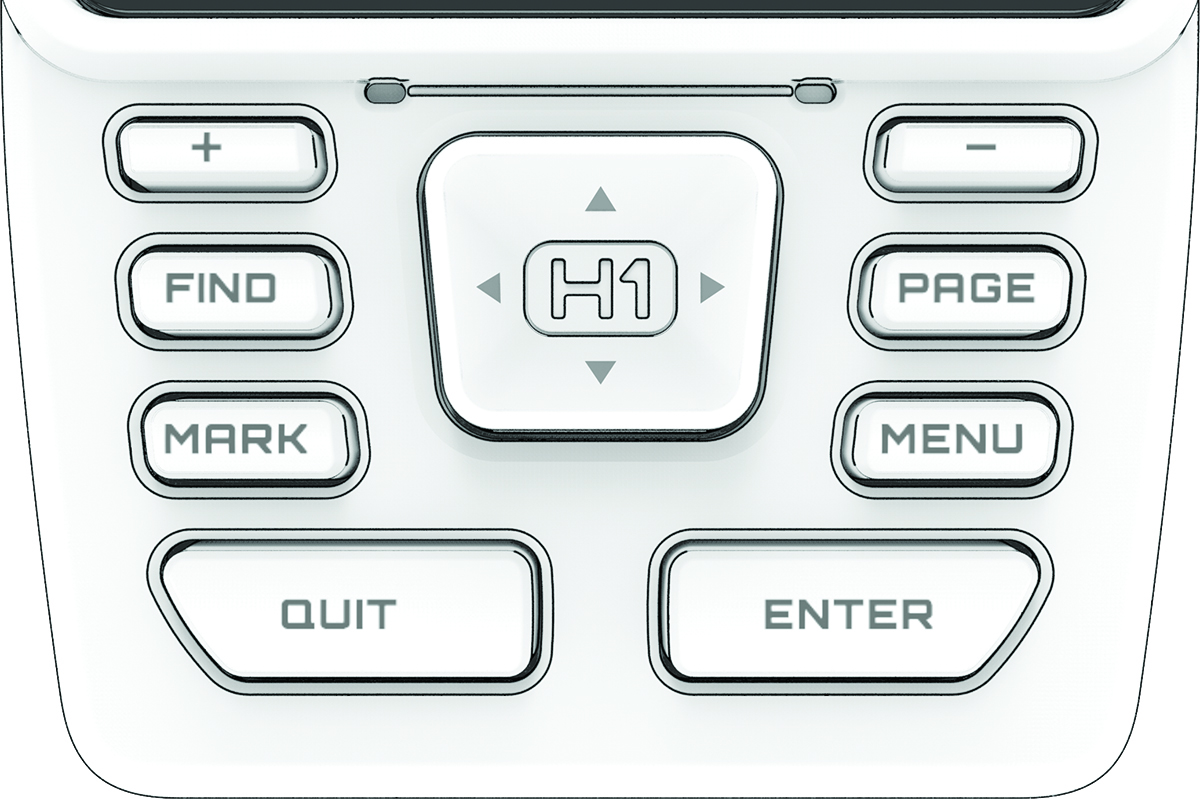 Close-up view of the device keypad