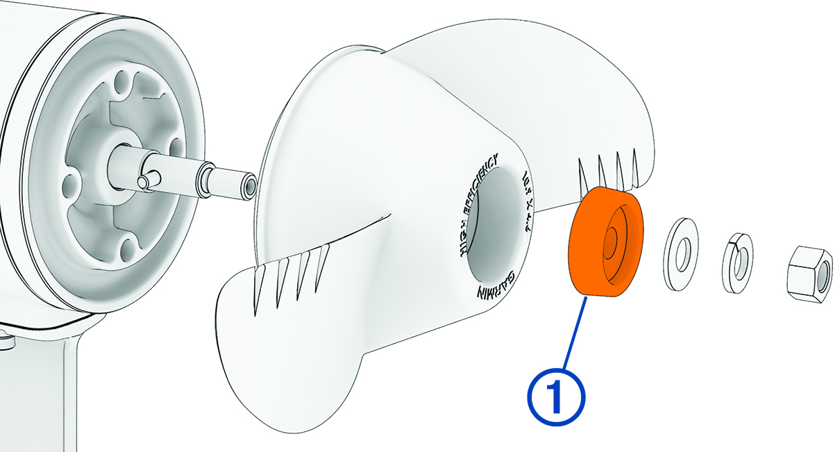 Propeller anode location with callout