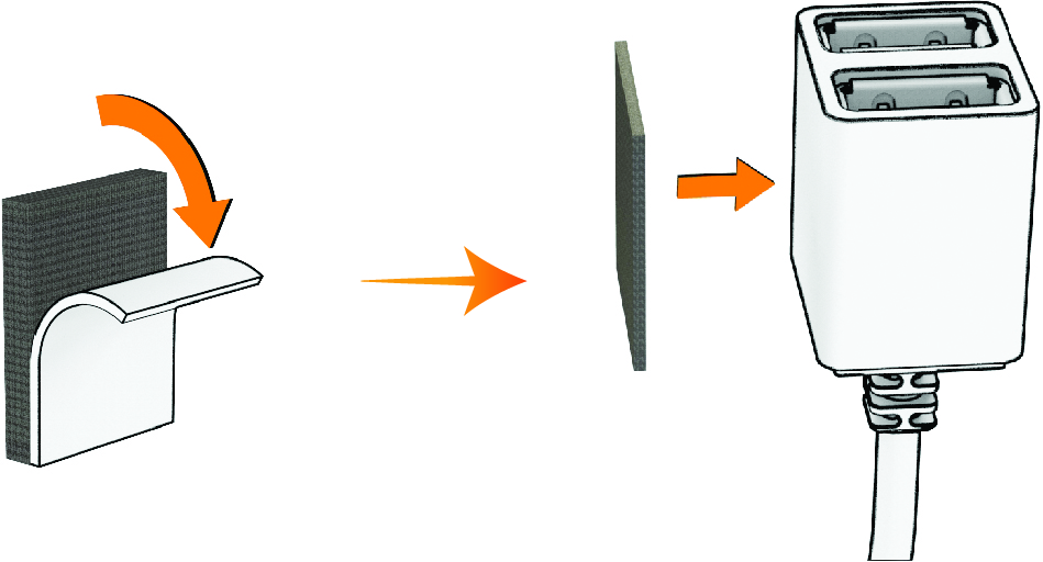 Reclosable fastener attaching to the USB ports