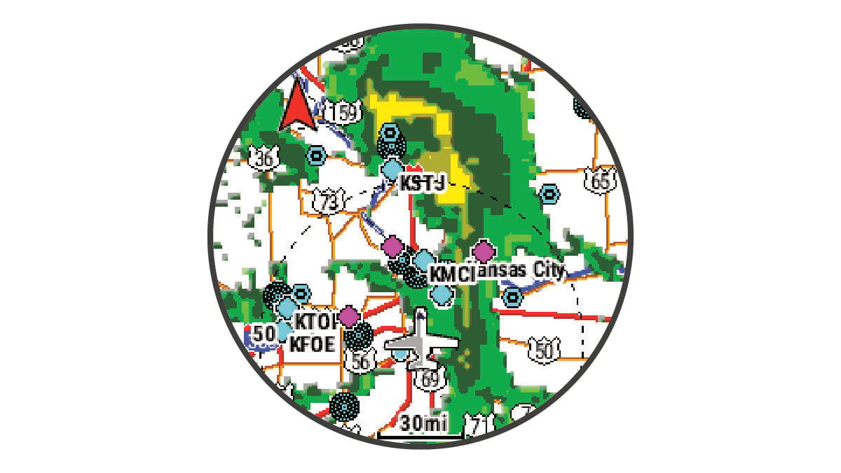 Capture d'écran du radar météo