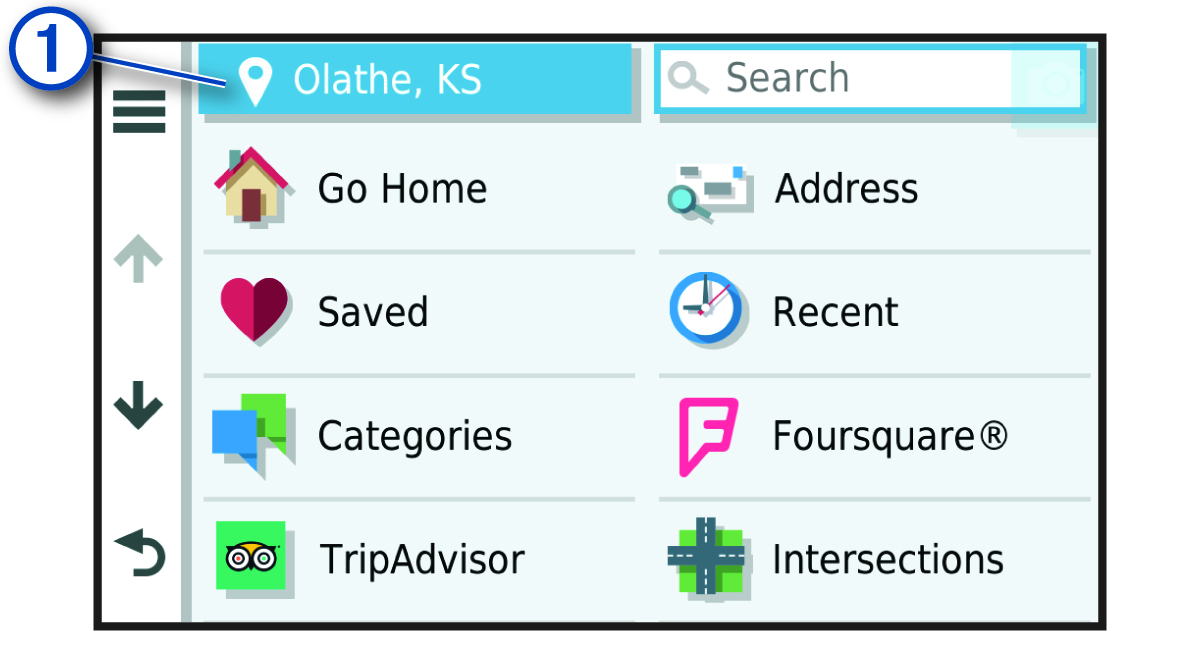 搜索区域按钮的屏幕截图（带标注）