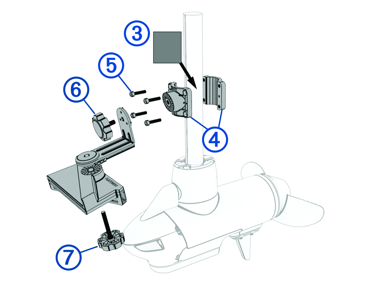 Instalace prodlužovacího ramena s popisky