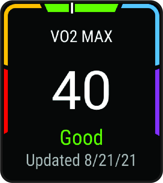 VO2 max. gegevens