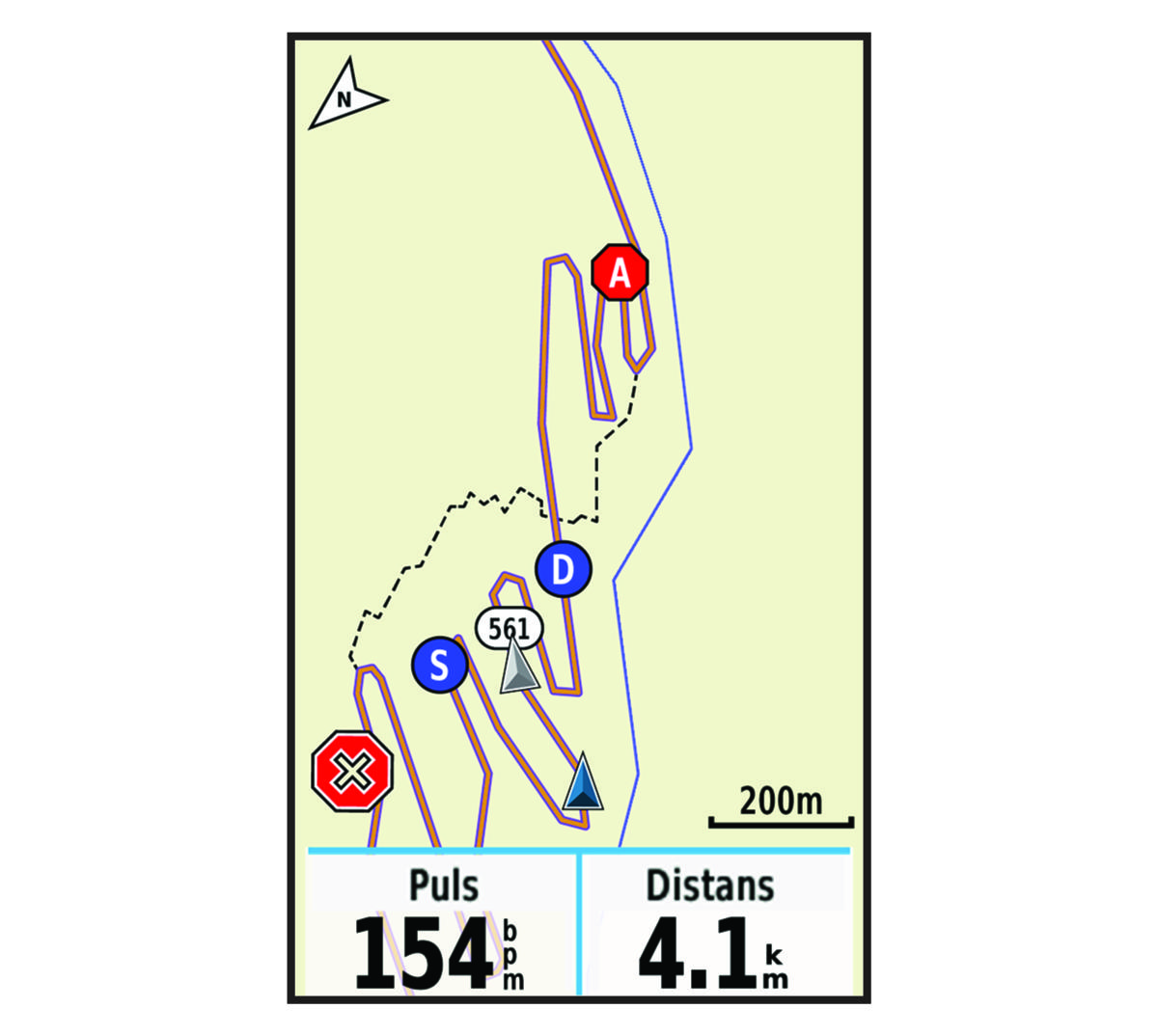Karta med GroupTrack-data