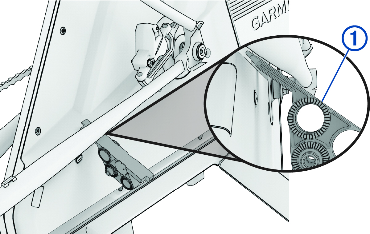 Home trainer avec outil de dégagement et repère