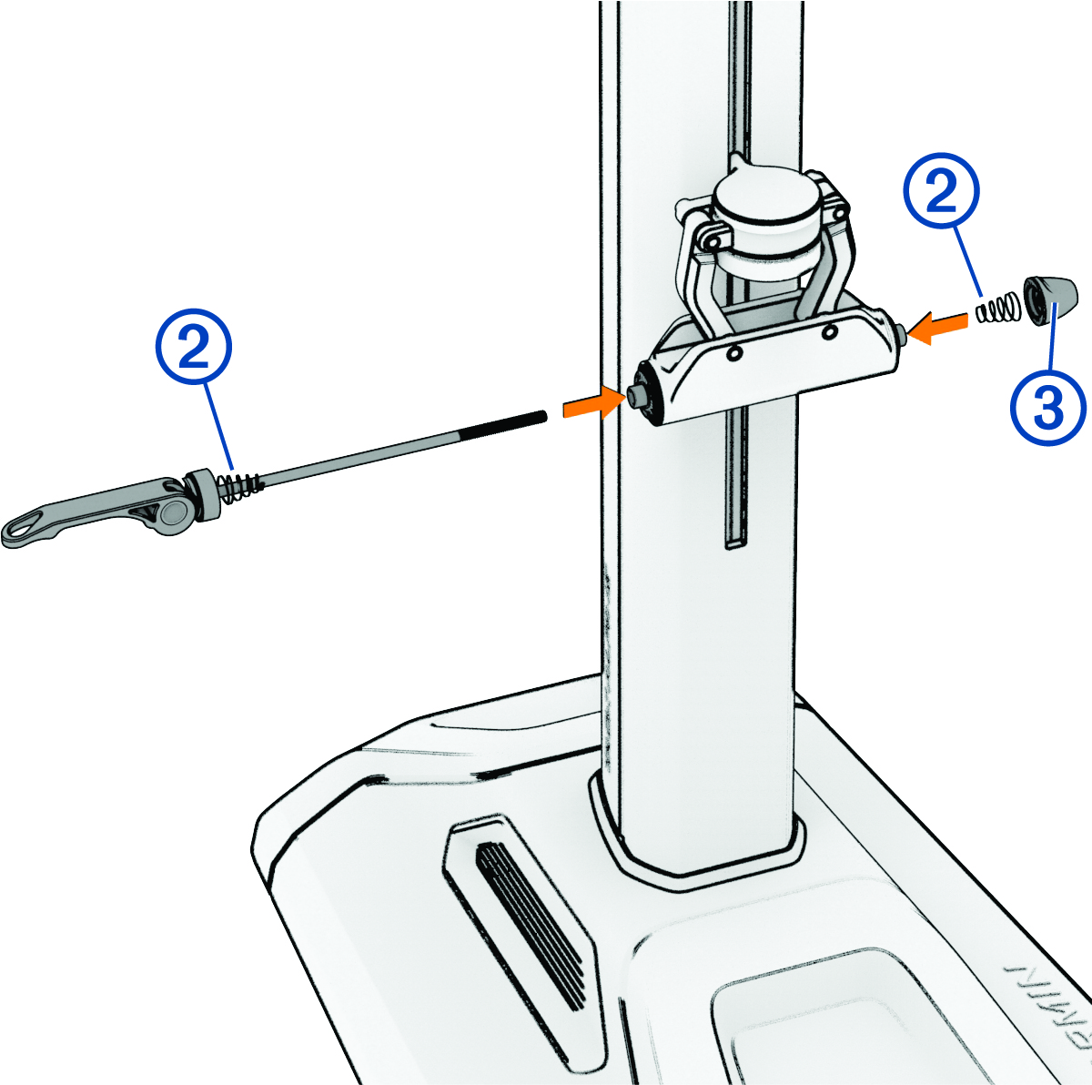 Alpine avec axe et repères