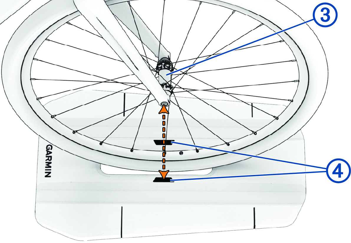 Alignement de la roue du vélo avec repères