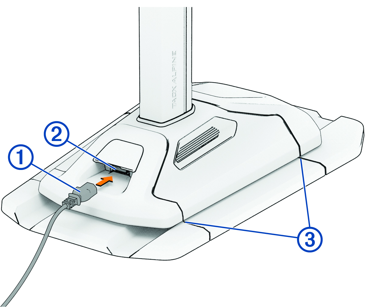 Home trainer avec câble d'alimentation et repères