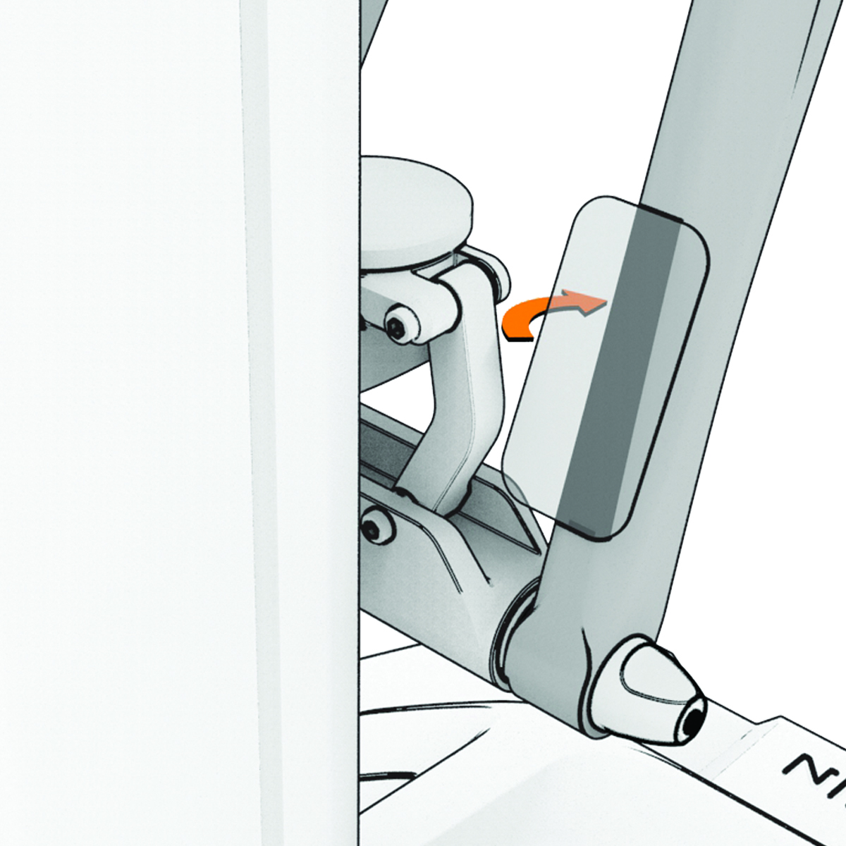 Fourche de vélo avec bandes de protection