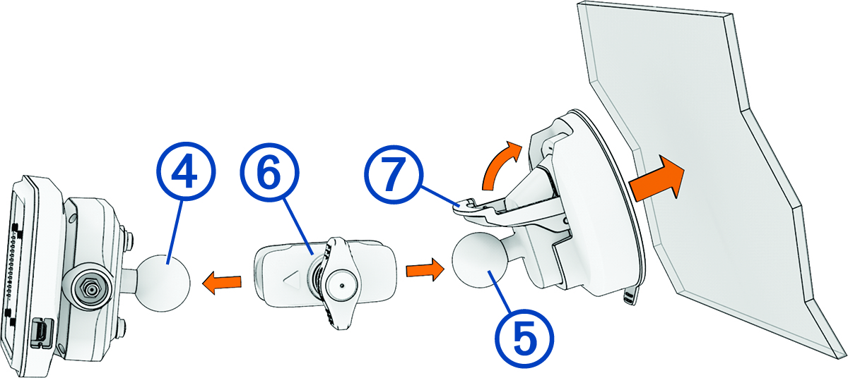 Suction cup installation with callouts