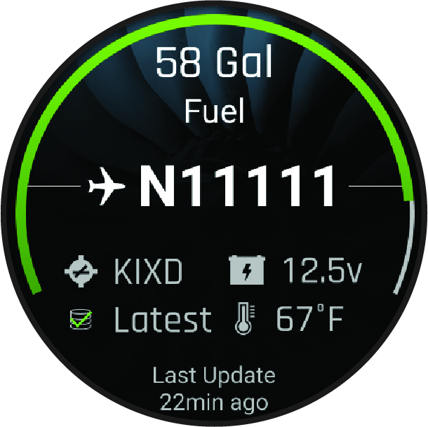 لقطة شاشة لبيانات إلكترونيات الطيران