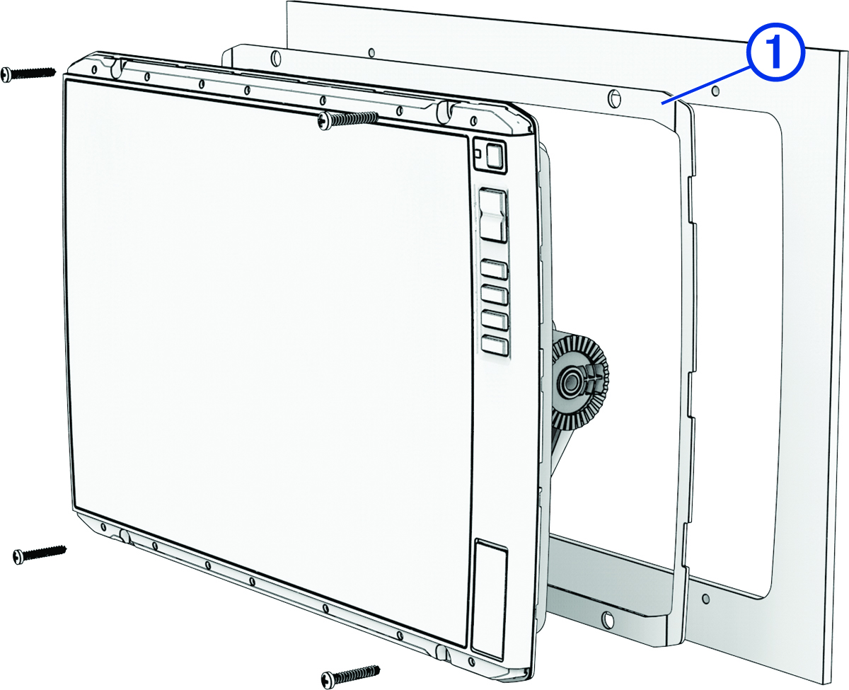 デバイス正面図(フラッシュマウント構成を表示)