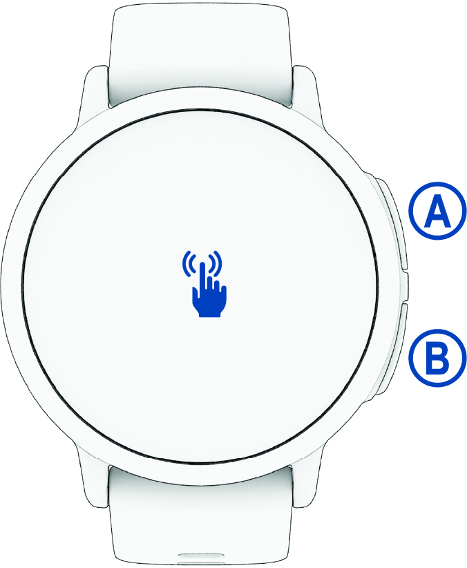 Front view of the device with callouts